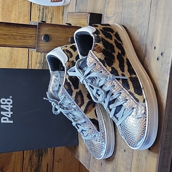 New Never worn Leopard Print P448 Sneakers - Picture 2 of 6
